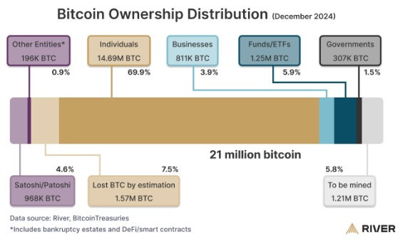 Самые богатые владельцы Биткоинов по итогу 2024 года!