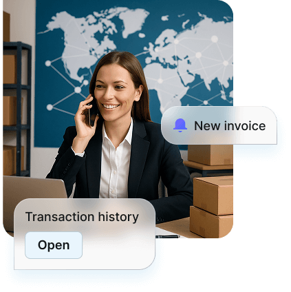 Business woman with phone